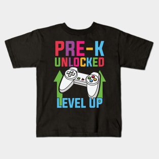 Pre K Unlocked Level Up Game Lover Back To School Gift Kids T-Shirt